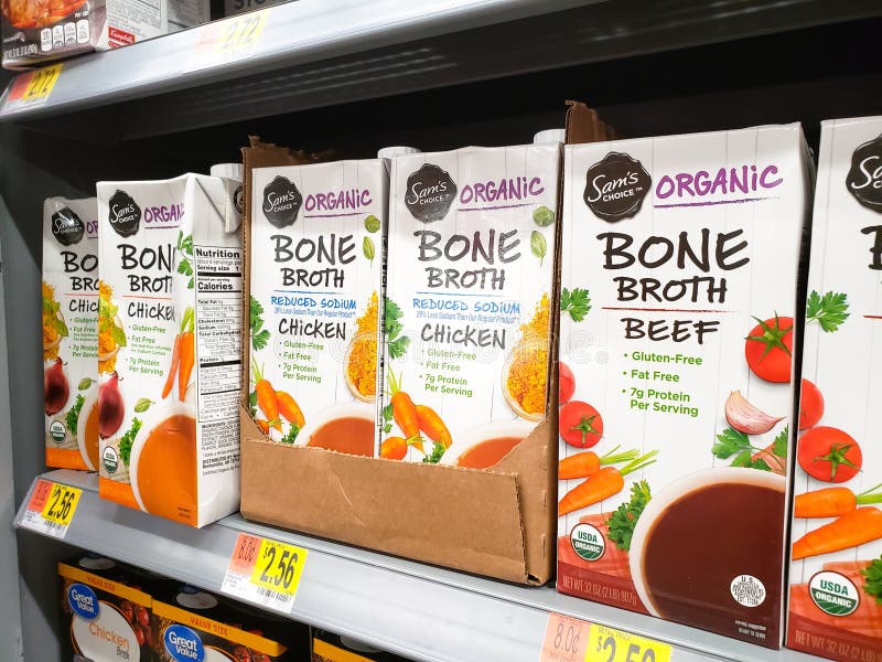 Sam`s Bone Broth editorial stock photo. Image of meat 175774408