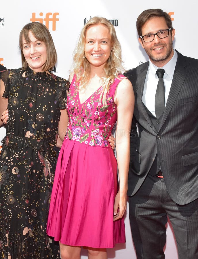 Samantha McIntyre, Lynette Howell Taylor and Terry Dougas attend `Unicorn Store` premiere stock image Samantha McIntyre, Lynette Howell Taylor and Terry Dougas attend `Unicorn Store` premiere stock image