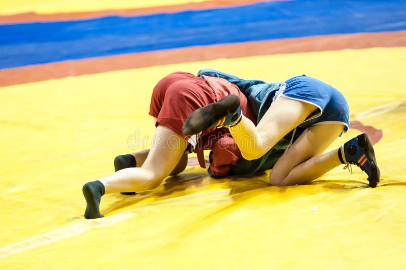 Sambo or Self-defense without weapons. Competitions girls