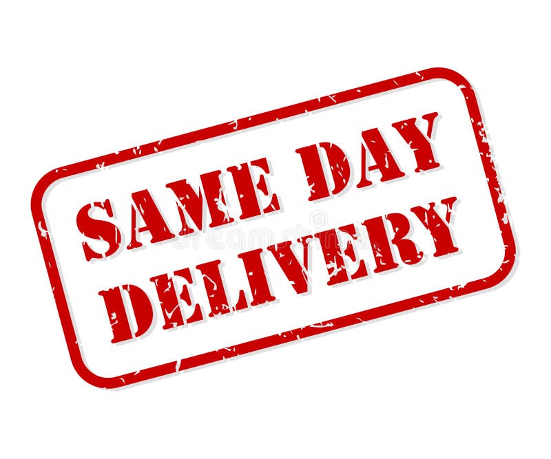 Same Day Delivery Rubber Stamp Vector