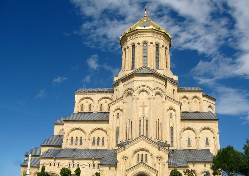 Sameba Holy Trinity Cathedral, Tbilisi royalty free stock image Sameba Holy Trinity Cathedral, Tbilisi royalty free stock image