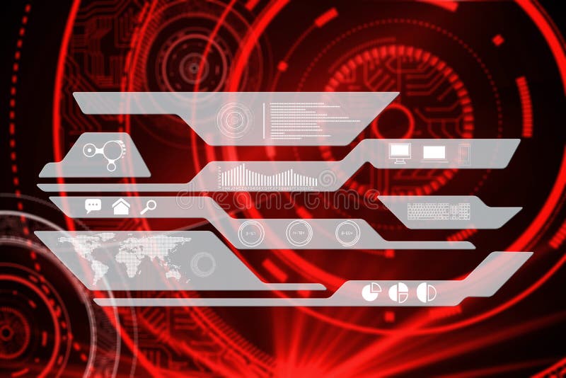 Samengesteld beeld van bedrijfsinterface stock illustratie