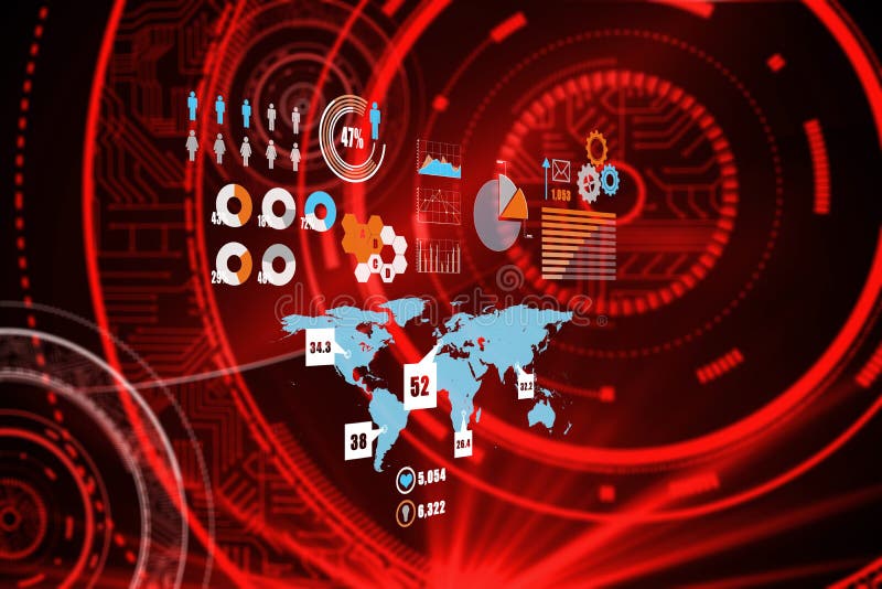 Samengesteld beeld van bedrijfsinterface vector illustratie