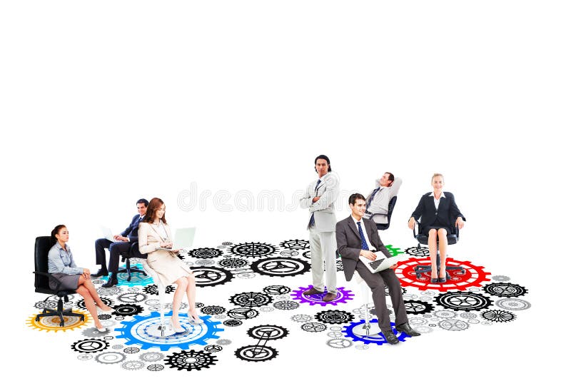 Samengesteld beeld van commercieel team stock fotografie Samengesteld beeld van commercieel team stock fotografie