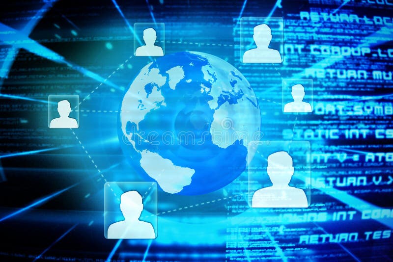 Samengesteld beeld van globale 3d technologieachtergrond royalty-vrije illustratie