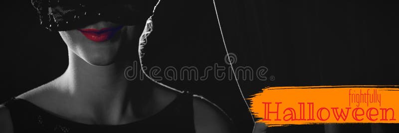 Samengesteld beeld van grafisch beeld van vreselijk Halloween-tekst stock fotografie Samengesteld beeld van grafisch beeld van vreselijk Halloween-tekst stock fotografie