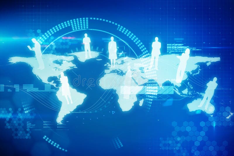 Samengesteld beeld van internationale communautaire 3d vector illustratie