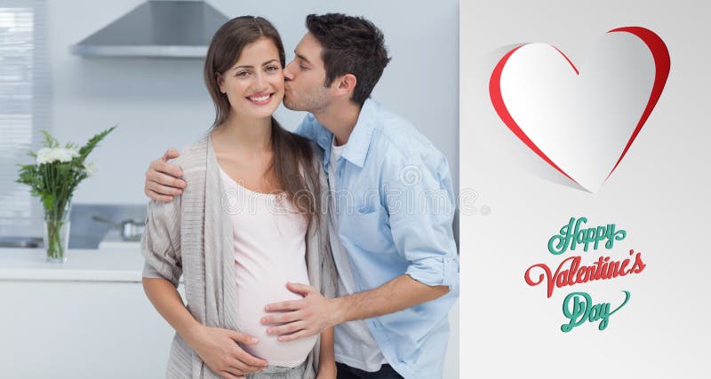 Samengesteld beeld van leuk valentijnskaartenpaar vector illustratie Samengesteld beeld van leuk valentijnskaartenpaar vector illustratie