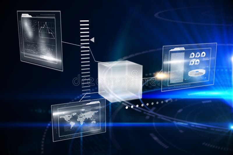 Samengesteld beeld van technologieinterface royalty-vrije illustratie