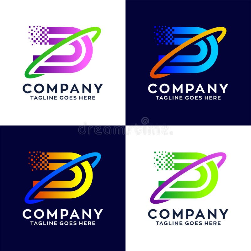 Samling av bokstav D Logo Design Template royaltyfri illustrationer Samling av bokstav D Logo Design Template royaltyfri illustrationer