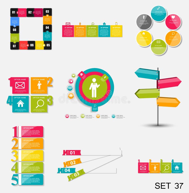 Samling av Infographic mallar för affärsvektorn Illustra vektor illustrationer Samling av Infographic mallar för affärsvektorn Illustra vektor illustrationer