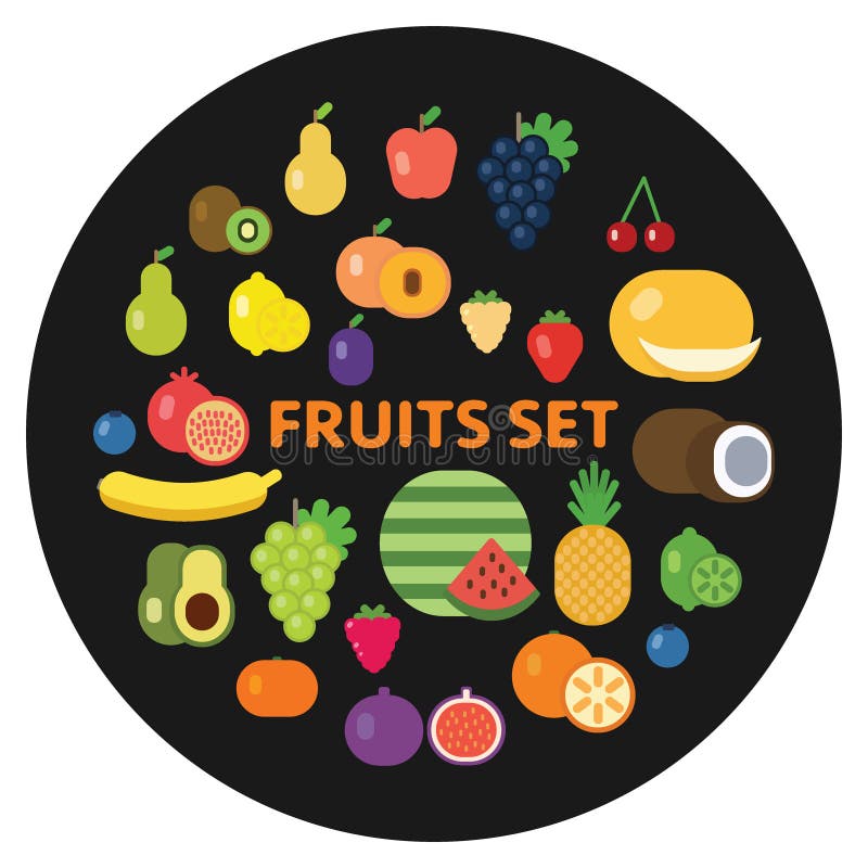 Samling av nya grönsaker och frukter sund livsstil för begrepp För symbolsvektor för organisk mat illustration Plan stil vektor illustrationer Samling av nya grönsaker och frukter sund livsstil för begrepp För symbolsvektor för organisk mat illustration Plan stil vektor illustrationer