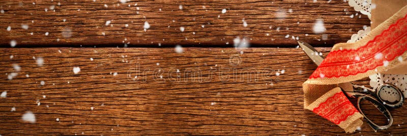 Sammansatt bild av att falla för snö stock illustrationer Sammansatt bild av att falla för snö stock illustrationer