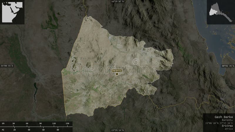 Sammansättning av gaskraka eritrea. satellit vektor illustrationer