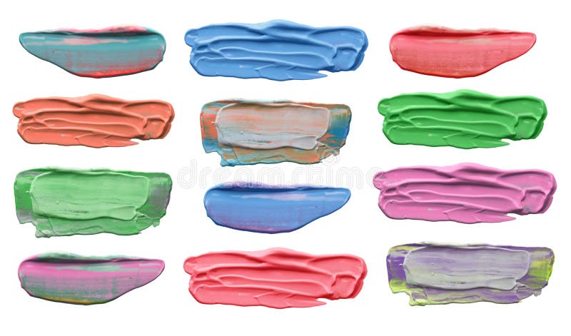 Sammlung abstrakte Acrylbürstenanschläge stockbild Sammlung abstrakte Acrylbürstenanschläge stockbild