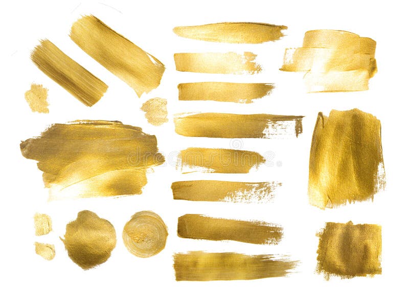 Sammlung goldene Farbenanschläge, zum eines Hintergrundes zu machen