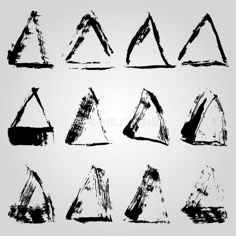 Sammlung Rahmenlinien und -streifen der Tinte einfarbige gemalt mit einer Bürste vektor abbildung Sammlung Rahmenlinien und -streifen der Tinte einfarbige gemalt mit einer Bürste vektor abbildung