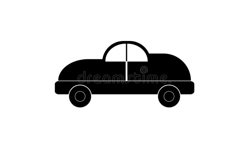 Samochodowa ikona Podróżny pojazd - Motorowego samochodu ikona, odizolowywająca - Van Symbol - Płaski projekt ilustracja wektor