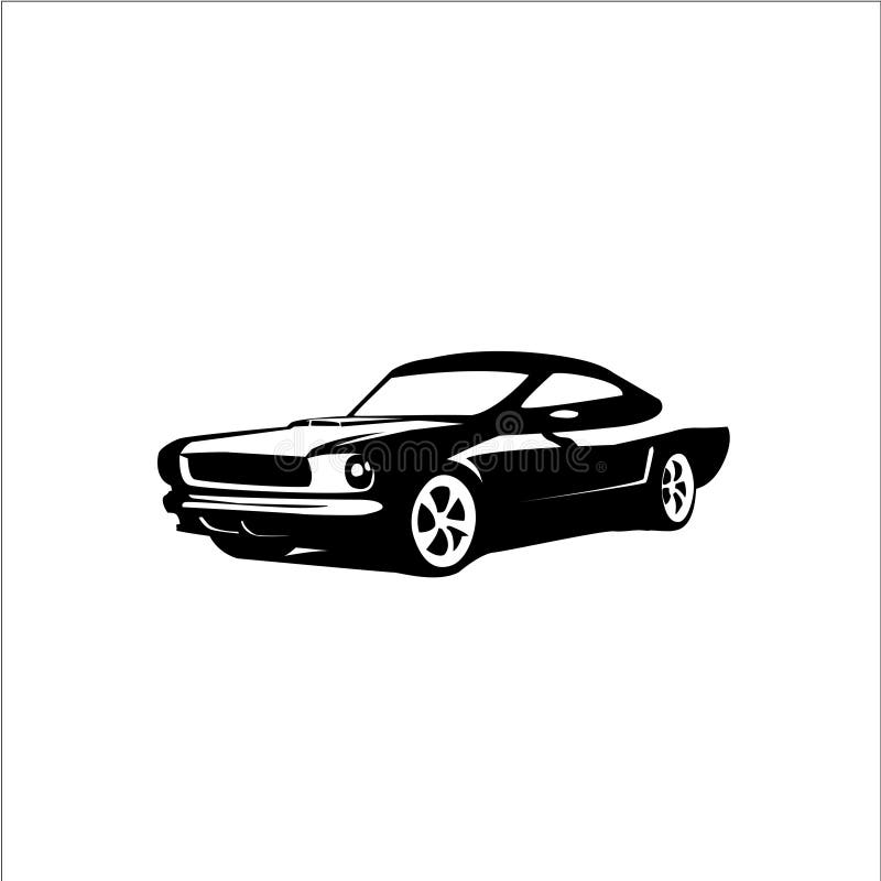Samochodowa Wektorowa sylwetka | Mustanga Fastback royalty ilustracja Samochodowa Wektorowa sylwetka | Mustanga Fastback royalty ilustracja
