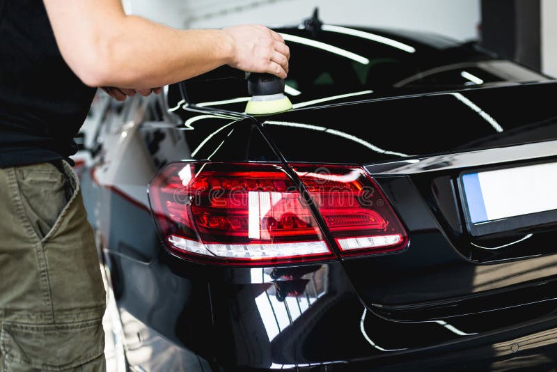 Samochodowy cleaning i froterowanie obrazy stock Samochodowy cleaning i froterowanie obrazy stock