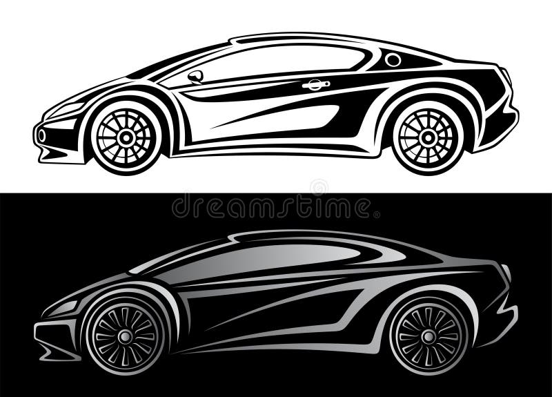Samochodowy sport ilustracji