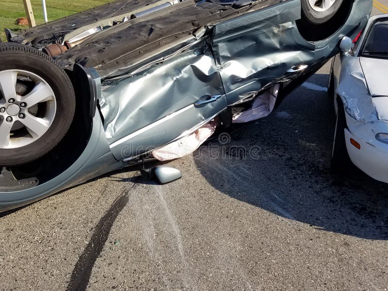 Wypadek samochodowy, Kolizja, Ubezpieczenie zdjęcia royalty free