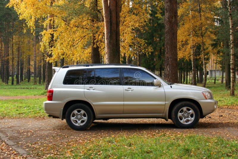 Jesień. Samochód fotografia stock