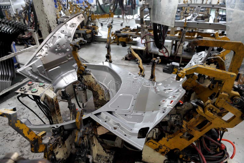 Produkcja samochodów obraz royalty free