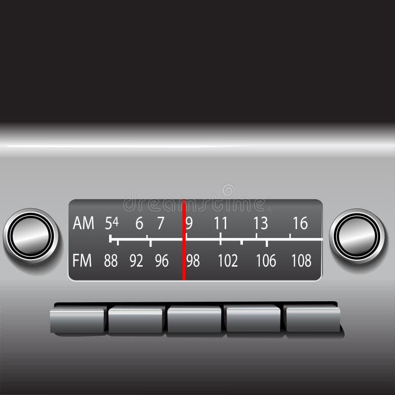 samochód tablicy rozdzielczej radio fm royalty ilustracja samochód tablicy rozdzielczej radio fm royalty ilustracja