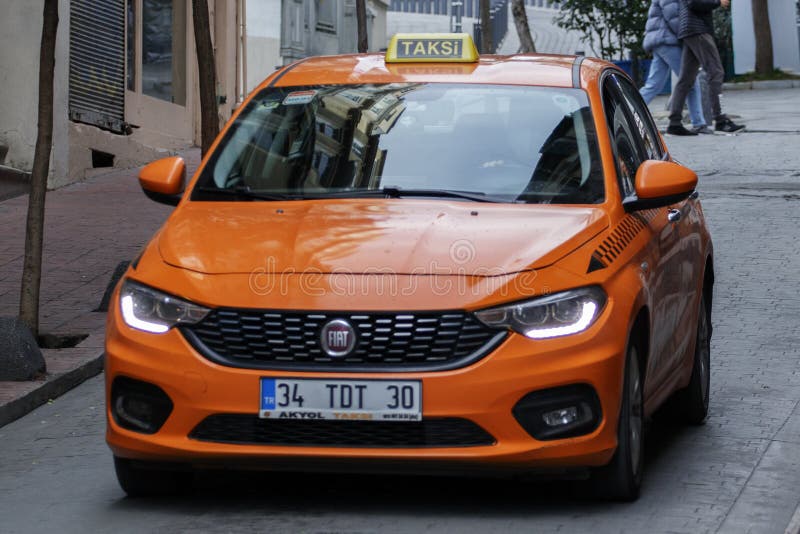 Samochód taksówkowy w stanie instanbul obraz stock