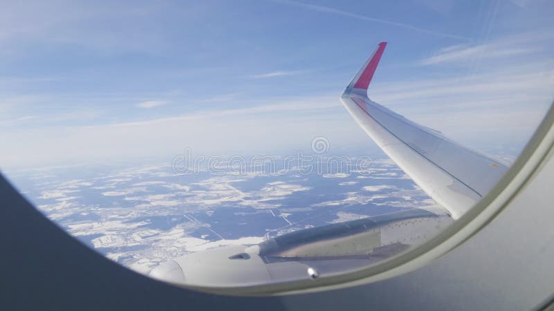 Samolot nad Rosja w zimie