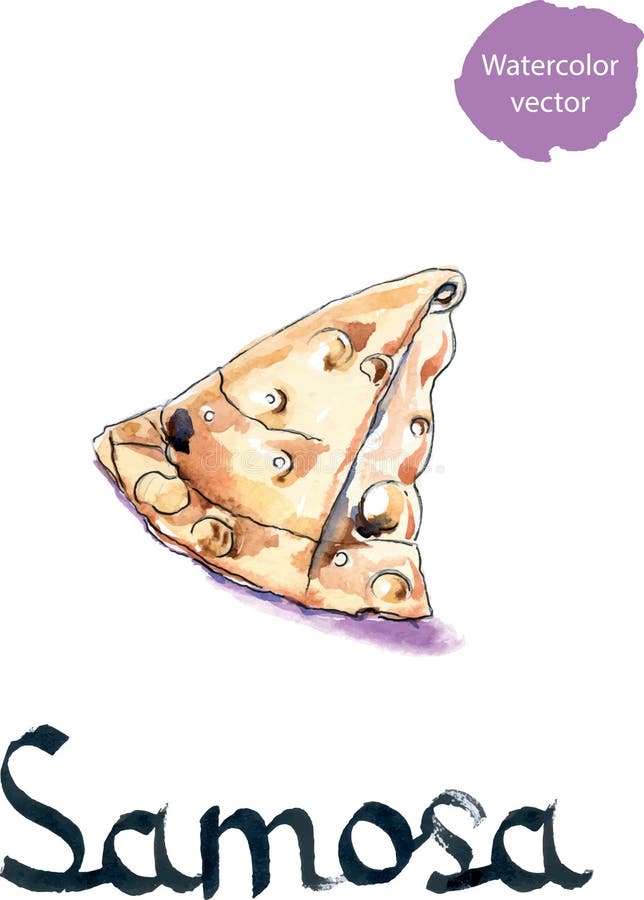 Samosa, ptysiowy ciasto ilustracja wektor Samosa, ptysiowy ciasto ilustracja wektor