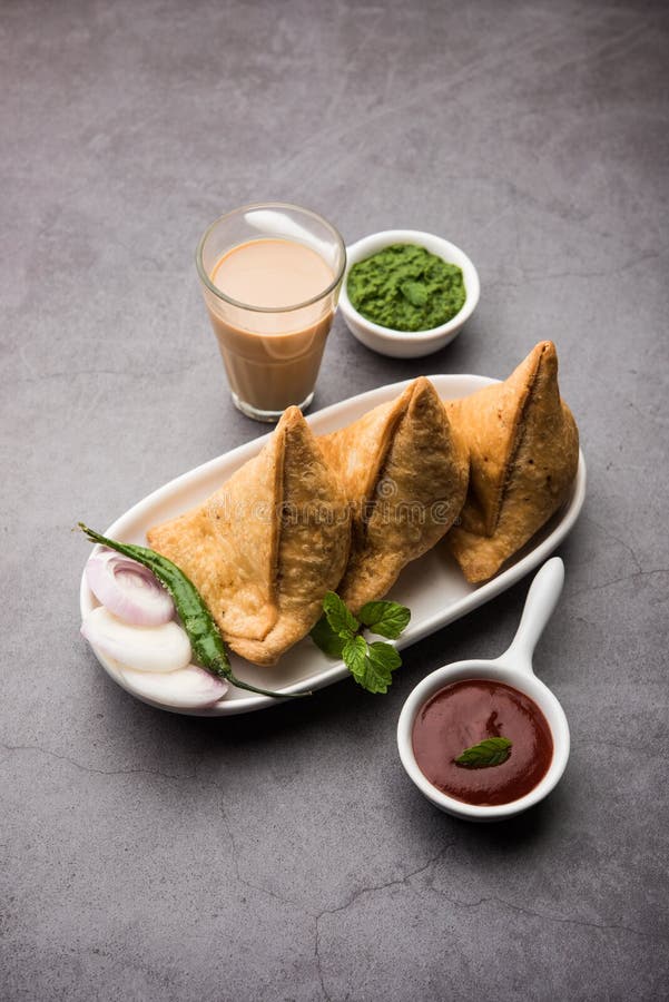 Samosa Snack Is An Indian Deep Fried Pastry With A Spiced Filling ...