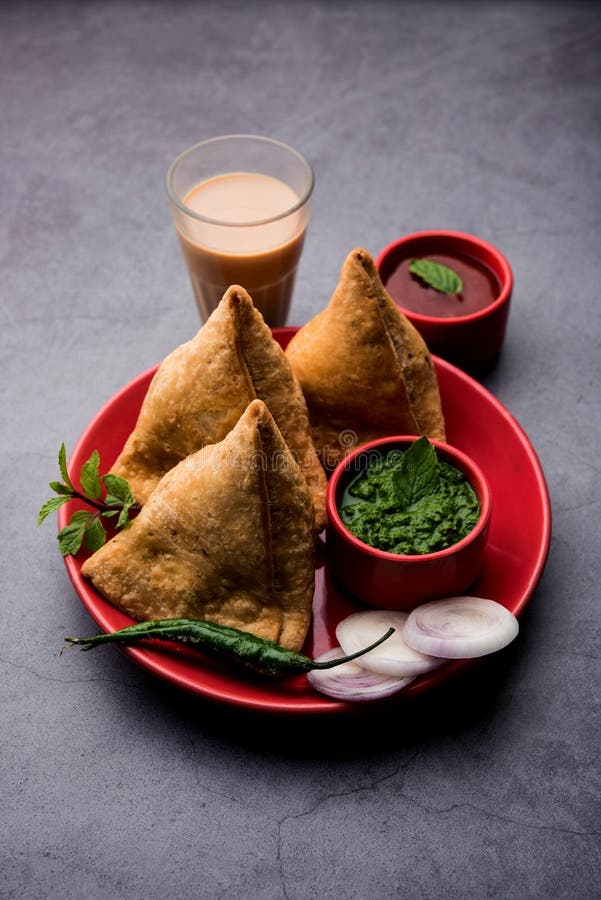 Samosa Snack is an Indian Deep Fried Pastry with a Spiced Filling