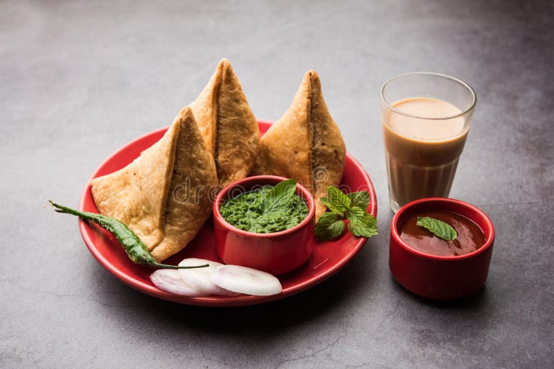 Samosa Snack is an Indian Deep Fried Pastry with a Spiced Filling