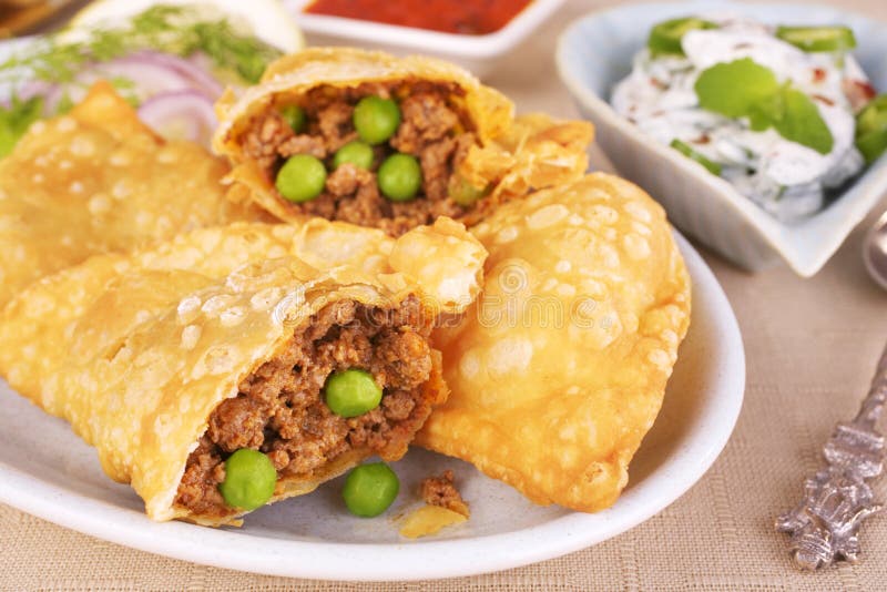Samosas with Spicy Lamb stock photo. Image of filling - 28468158