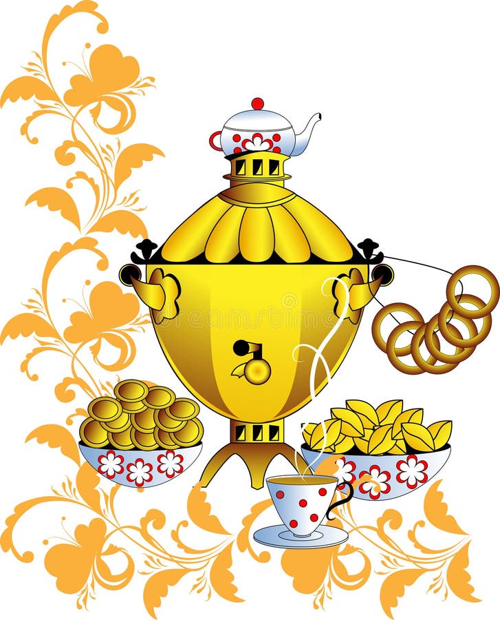 Самовар мультяшный картинки