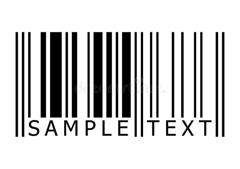 Sample text barcode stock vector. Illustration of clip 4897743