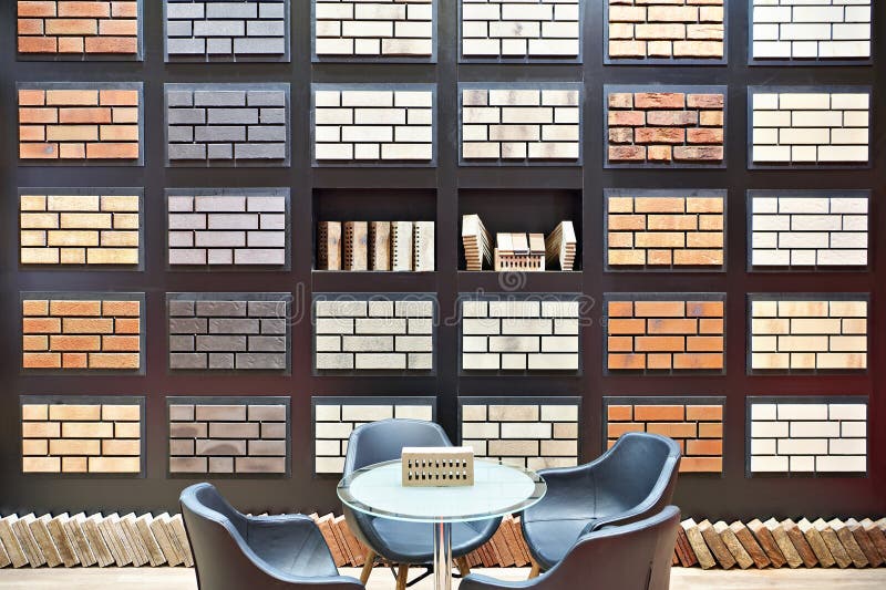 Brick Decorative Wall Panels on Construction Store Stock Image Image
