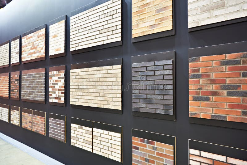 Brick Decorative Wall Panels on Store Stock Photo Image of pattern