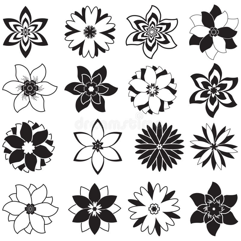 Samples of flowers stock vector. Illustration of decor - 53879360