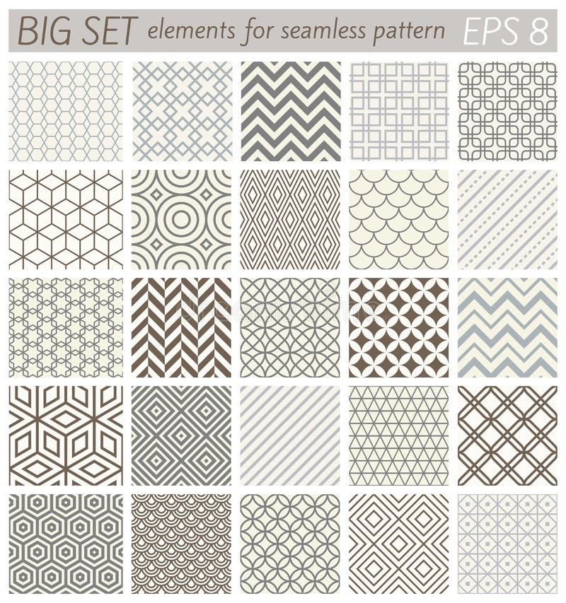 Samples geometric vector patterns stock illustration
