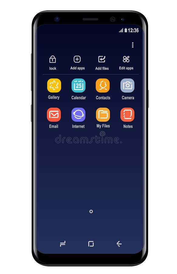Samsung galax S8 stock illustrationer Samsung galax S8 stock illustrationer
