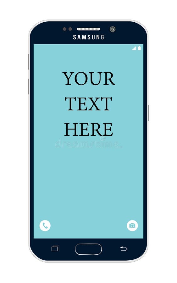 samsung s6 edge with modifiable text on the screen editorial stock galaxy s6 screen size