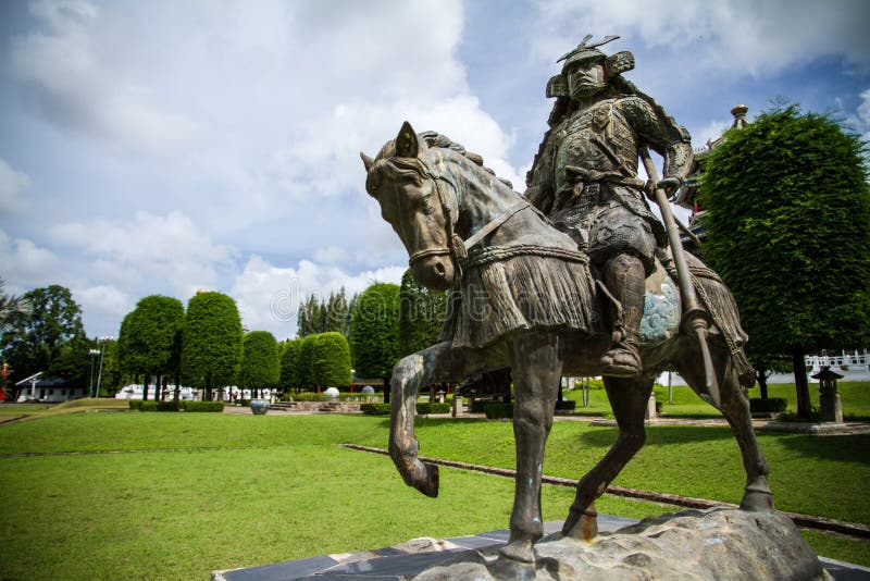 Samurai Statue in the Garden Stock Photo Image of hero, asia 62568254