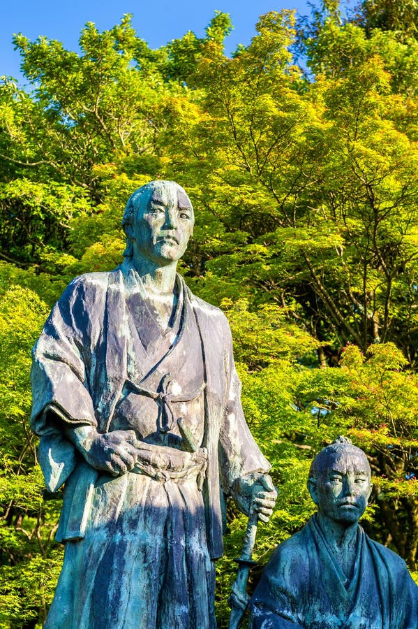 Samurai statue in Maruyama Park - Kyoto, Japan. Samurai statue in Maruyama Park - Kyoto, Japan