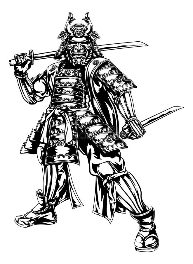 ancient samurai drawing