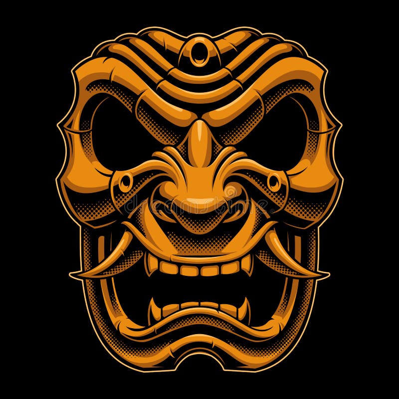 Samurai warrior mask royalty free illustration Samurai warrior mask royalty free illustration