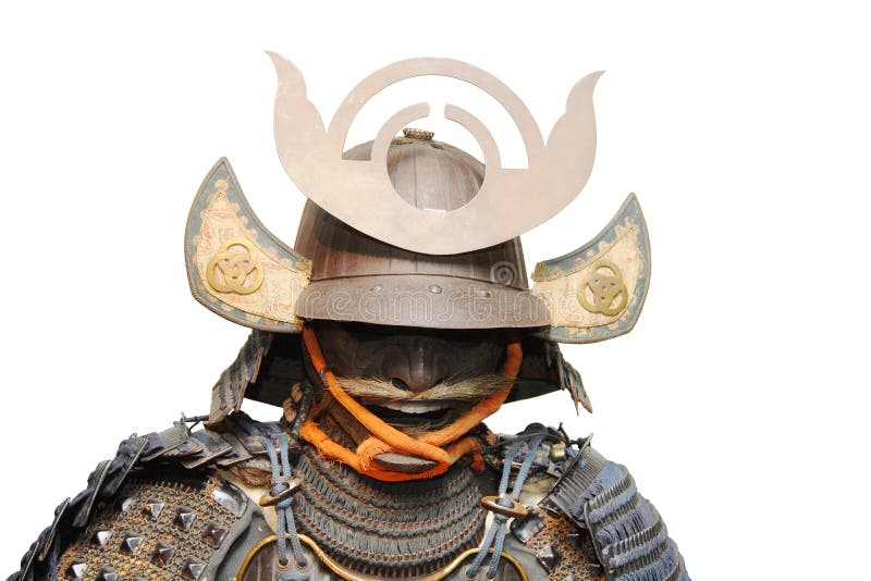 Samurairüstung getrennt auf Weiß