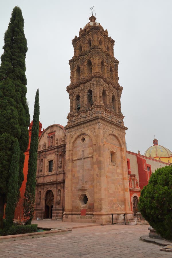 San Agustin Baroque Convent in San Luis Potosi, Mexico II Editorial Image -  Image of potosi, churches: 227498095